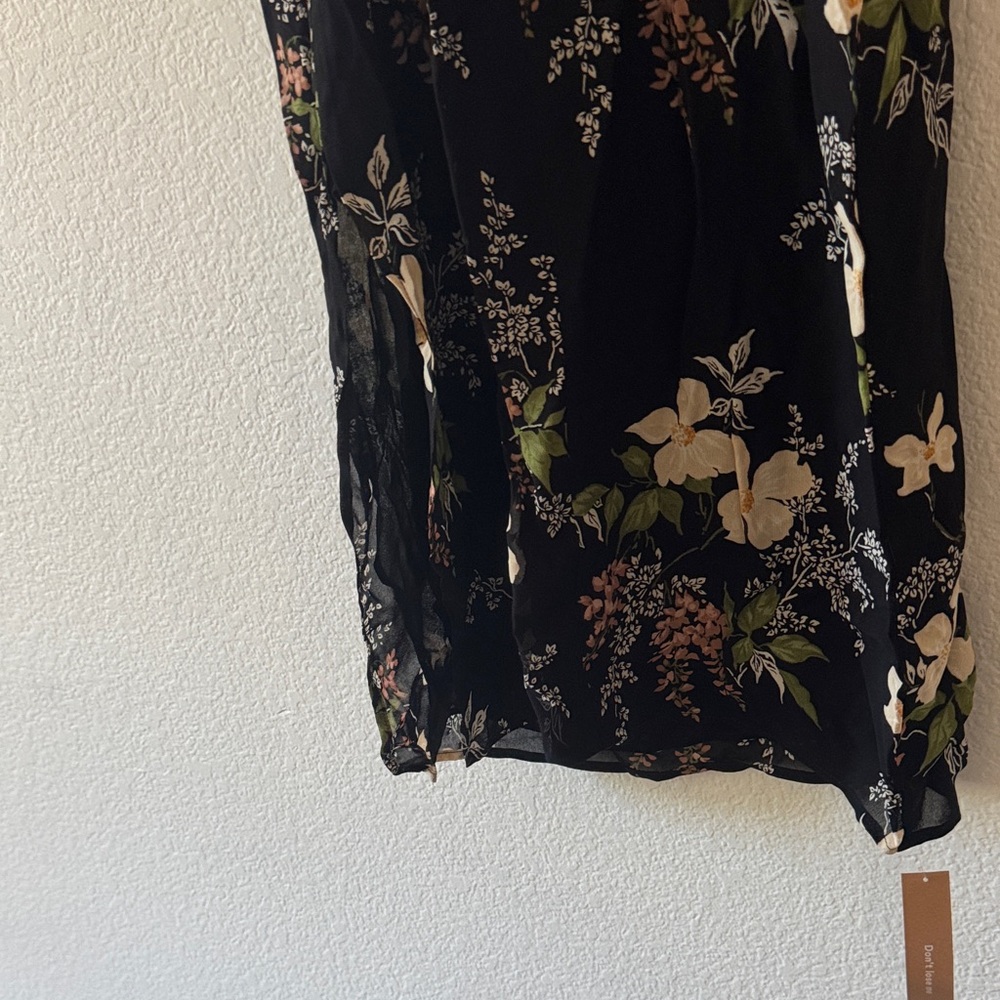 Reformation Besse Dress- Isabella Black Floral Maxi Dress - Picture 4 of 7